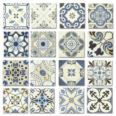 China Moroccan Ceramic Decorative Glazed Mediterranean Style Metallic Blue Tiles Art Deco Tile 200x200 for Wall and Floor for sale