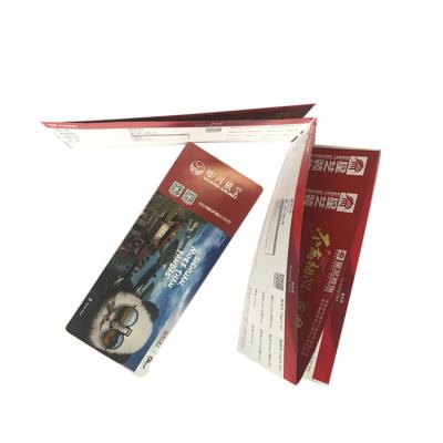 China paper & Thermal Cardboard Boarding Pass Flight Ticket Paper Thermal Custom for sale