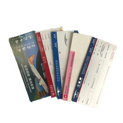 China paper & Custom Cardboard Paper Printing Thermal Boarding Pass Airline Tickets for sale