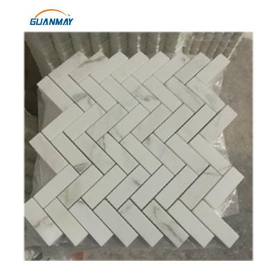 China CLASSIC Exterior and Interior Mosaic Tiles Polished Marble Stone Floor and Wall Mosaic Tiles for sale