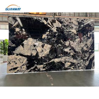 China Modern Natural Napoleon Black Marble Slab, French Napoleon Black Marble, Hot-selling France Black Marble for sale