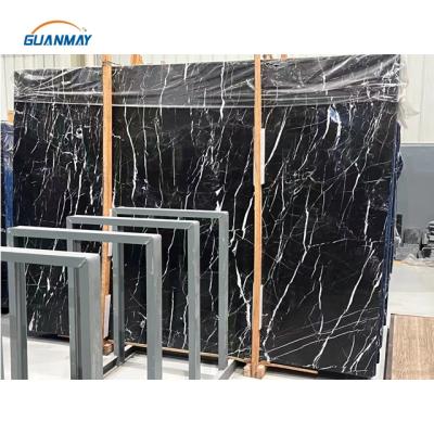 China Product Modern Hot Sale Natural Chinese Black Marble Slab, Chinese Marble Slab, Black Marble With White Veins for sale