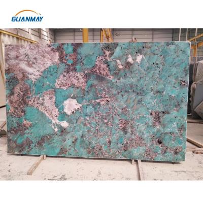 China Modern Luxurious Brazilian Amazon Green Marble, Cut To Size Natural Green Marble Slab for sale