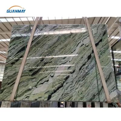 China Natural Stone Emerald Jade Green Marble Tile Slabs of Luxury Room Design Interior Decor for sale