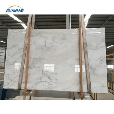 China Modern Cut to Size Natural White Oriental White Marble Slab Marble Slab Slab With Light Gray Veins for sale