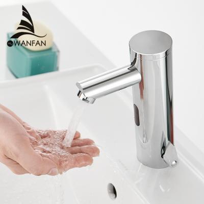 China Contemporary Sanitary Automatic Infrared Sensor Faucet Taps 8021 Faucets Water Basin Sink Bathroom Automatic Sensor Faucet for sale