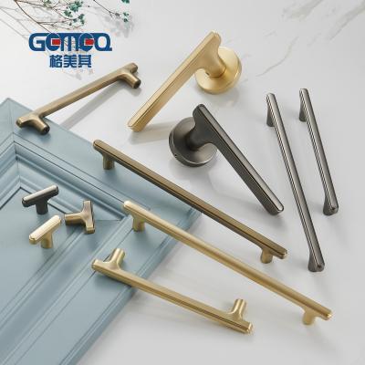 China Industrial Zinc Alloy Cabinet Handles Door Cabinet Handle Gold Pulls And Knobs For Sideboard Gold for sale