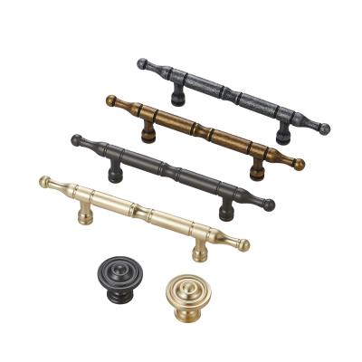 China Industrial Zinc Alloy Classic Handle Black Door Knobs Cabinet Handle Manufacturers for sale