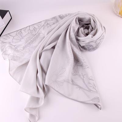 China Printing Gorgeous Patterns Muslim Tudung Chiffon Veil Scarf Ladies Wrap Shawl Bawal Floral Print Head Hijab for sale