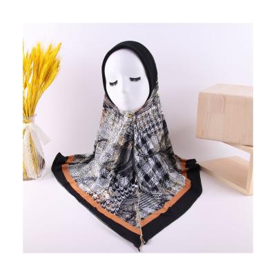 China Hot Selling Soft Breathable Digital Printed Moscrepe Turban Headwear Stretch Headwear Muslim Hijab Tank Top Malaysia Scarf Muslim Hijab for sale