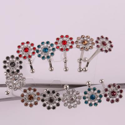 China Shiny.luxury Muslim Hijab Scarf Shawl Pins Women Jewelry Gift Party Rhinestone Brooch Fashionable Wedding Style for sale