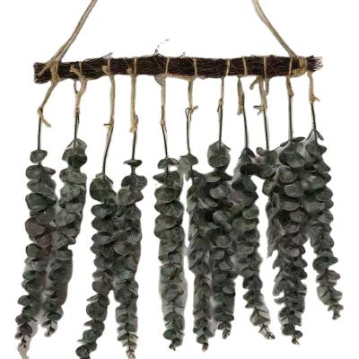 China 2021 New Design Eucalyptus 2021 Artificial Wall Hanging Eucalyptus Wall Hanging For Decoration for sale