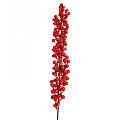 China 2021 New Design Colorful Artificial Beautiful Hot Sale Plastic Foam Red Berry For Decoration Party for sale