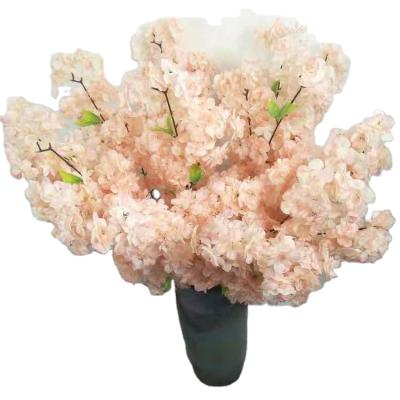 China Indor Decoration Artificial Flower Cherry Blossom Colorful High Quality Silk Flower For Party Decoration for sale