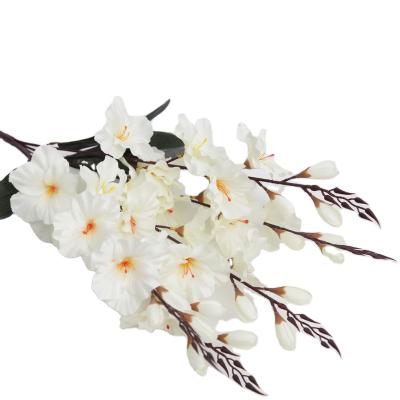 China Fashional Artificial Flowers Factory Customized Real Artificial Flowers Wholesale Silk Gladiolus White Artificial Flowers Home Wedding for sale