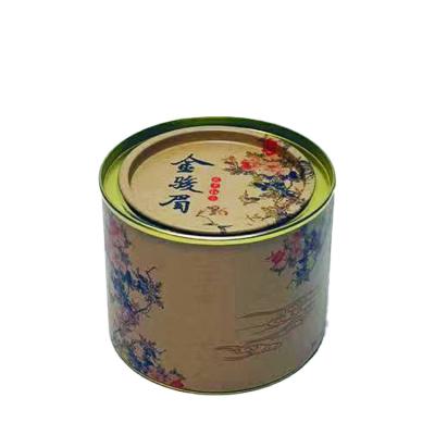 China Household Products DX4003 630ml 21oz Round Metal Tin Storage Travel Airtight Tin For Loose Candy Snacks Cookie Tea Double Lids With Aluminum Foil Inside for sale