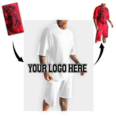 China Breathable Mens Shorts Set Jogger Sets Digital Printed Custom Mens Shirts And Shorts Mens Tracksuit Set T Shirts Shorts for sale