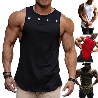 China 2022 New Arrivals Cotton Sports Tank Tops QUICK DRY Muscle Fit T-shirt Gym Sleeveless Custom Tank Tops Stringer Tank Top for sale