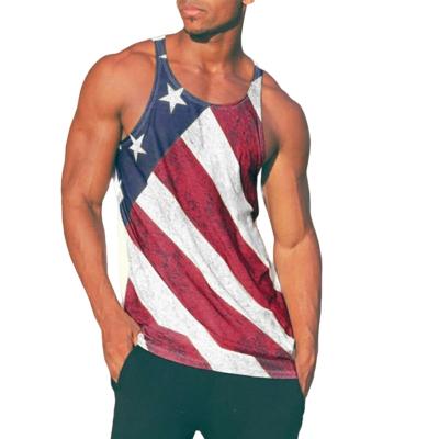 China 2022 Summer QUICK DRY Mens Knit Singlet Workout Stripe Gym Tank Tops Mens Sleeveless Tank Tops for sale