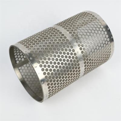 China Perforated Perforated Filter Metal Mesh Tube 1mm / 10 Micron Stainless Steel Tube for sale