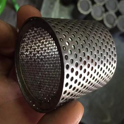 China Filter 10 Micron Stainless Steel Perforated Metal Cylinder Filter for sale