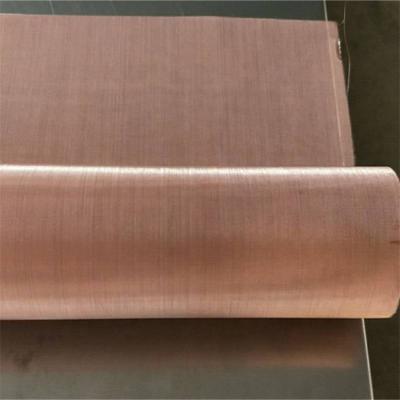 China Single Hot Sale Micron Square 100% Pure Red Copper Twill Weave 150 Mesh Shielding Copper Wire Mesh for sale