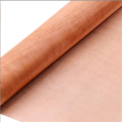 China Plain twill weave mesh 0.05mm wire diameter 200 mesh 74 micron faraday cage red pure copper wire mesh for sale