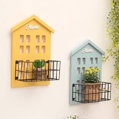 China Simple and Creative Modular Wooden Wall Storage Living Room Bedroom Wall Decoration Storage Rack for sale