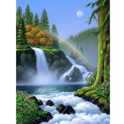 China Home Decoration Diamond Painting Waterfall Modern Full Square 5D Diy Diamond Embroidery Mosaic Landscape Art Kits for sale