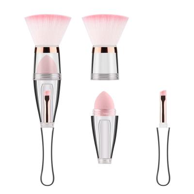 China Angular Blush New Fashion Multifunctional 3 In 1 Pink Sponge Makeup Brushes Custom Seller for sale