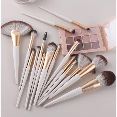 China Angular Blush New Hot Selling Luxury 16pcs Makeup Brush Set Free Sample With Synthetic Hair for sale