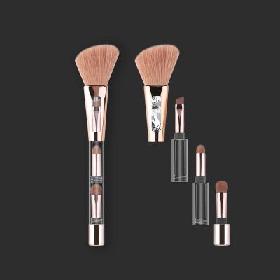 China Angular Blush ZOREYA Patent Product Multifunctional Makeup Brush 4 in 1 Beautiful Cosmetic Wool for sale