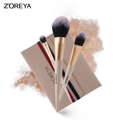 China Angular Blush Personalized Powder Brush Set New Material Eco-friendly Corn Cosmetic Brush Set for sale