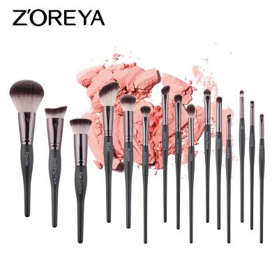 China Angular Blush 15pcs Wholesale Makeup Brushes For Cosmetic Make Up Brush Private Label for sale