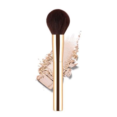 China Angular Blush Gold Makeup Brush Hot Selling Single Powder Brush With Synthetic Hair for sale