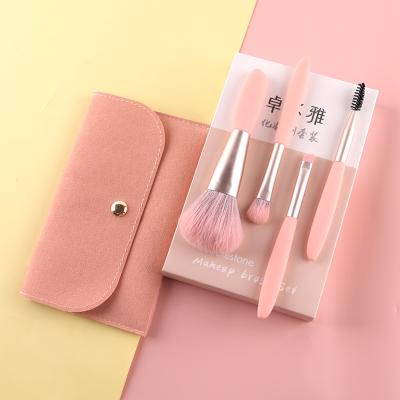 China Angular Blush Newest ZOREYA Makeup Brush Set 4 Pcs Cobble Brushes Makeup Professional Good Quality for sale