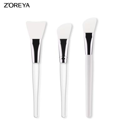 China Angular Blush Single Private Label Silicone Beauty Tools Brushes Cosmetic Facial Mud Mask Flat Brush for sale