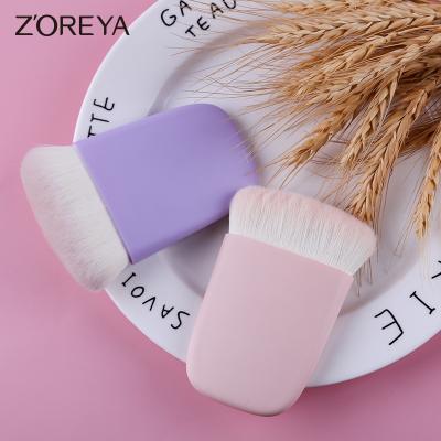 China Angular Blush New Simple Travel Make Up Brush Beauty Foundation Sweep Purple Makeup Brushes for sale