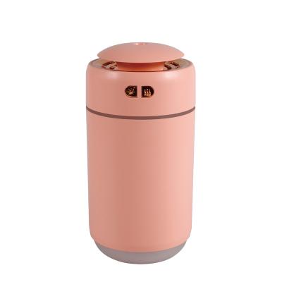 China Portable Mini Humidifier Portable Double Nozzle Rechargeable Ultrasonic Air Humidifier Essential Oil Diffuser for sale