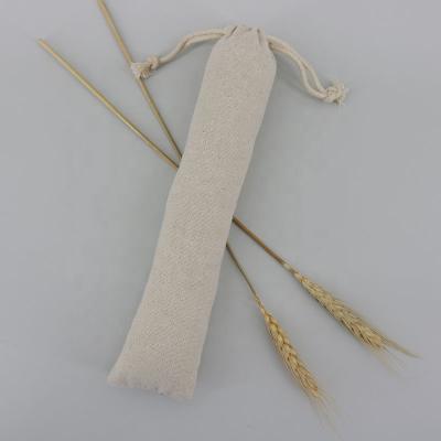 China Recyclable Customize Bag Drawstring Pouch Natural Hemp Canvas Bag For Chopsticks for sale