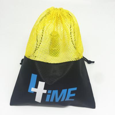 China Factory Promotion Cheap Bulk Drawstring Mesh Nylon Bag For Sport Equipment for sale