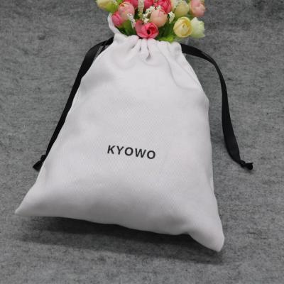 China Recyclable Custom Logo Eco Friendly Twill Cotton Canvas Drawstring Bag Jewelry Pouch for sale