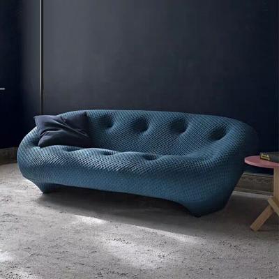 China Other Corner Couch Sofa Set Living Room Furniture Blue Modern Curved Sofas Sofa Set for sale