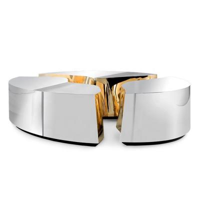 China Modern Italian marble coffee table gilt table living room furniture solid wood luxury coffee tables for sale