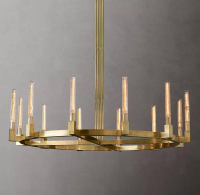 China American Style Dining Chandeliers Lighting Modern Luxury Big Round Cammele Chandelier for sale