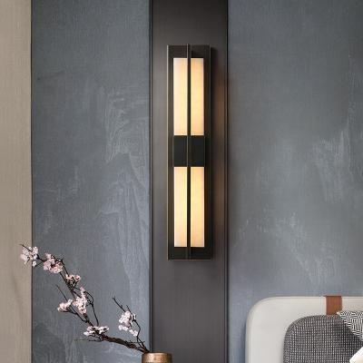 China Modern Black Marble Wall Lights Hotel Lighting Fixtures Sconce for sale