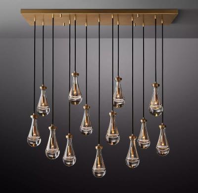 China American Designer Luxury Crystal Chandelier Lighting Style Modern Linear 54