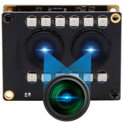 China Dual Face Recognition 2MP WDR AR0230 USB 2.0 Lens Camera Module For Face Recognition With IR LED Board for sale