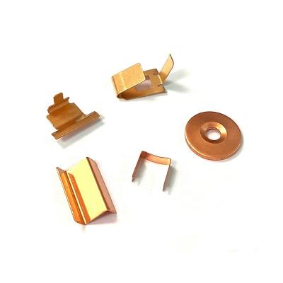 China Conductive Steel Brass Electrical Copper Contacts Stamping Board Joint Gasket for sale