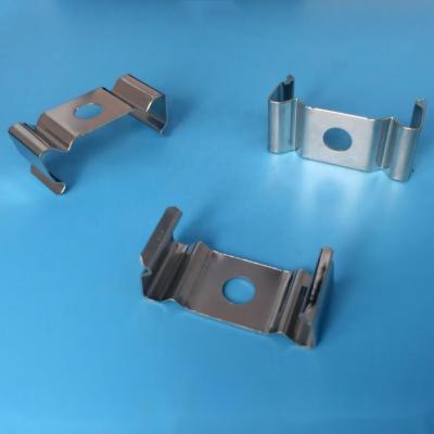 China Metal Customized Metal Clip Cloth Stamping Manufacture Stainless Steel Steel Metal Stamping Part Spring Clips For Led Tube for sale